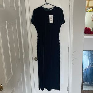 Green Velvet Zara Dress